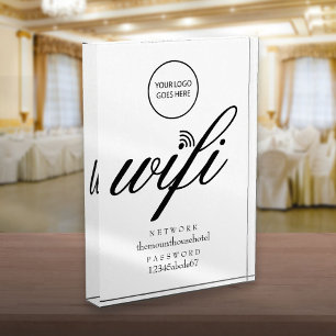 Wifi Netwerk en Wachtwoord Teken Uw Logo Fotoblokken