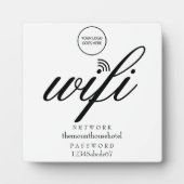 Wifi-netwerk en wachtwoord Uw logo bord Fotoplaat (Voorkant)