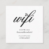 WiFi-netwerk en -wachtwoord Vierkante Visitekaartje (Voorkant)