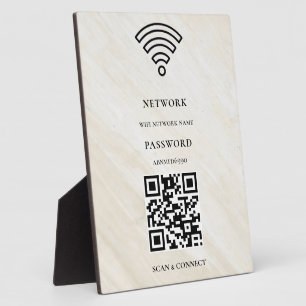 Wifi-netwerk en wachtwoord witte plaat