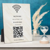 Wifi-netwerk en wachtwoord witte plaat (Zijkant)