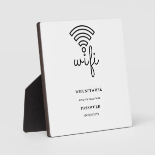 Wifi-netwerk en wachtwoord witte plaat