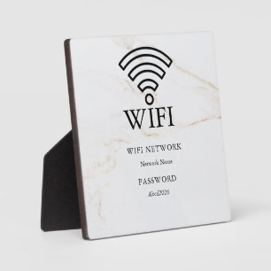 Wifi-netwerk en wachtwoord witte plaat