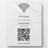 Wifi-netwerk en wachtwoord witte plaat (Voorkant)