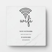Wifi-netwerk en wachtwoord witte plaat (Voorkant)