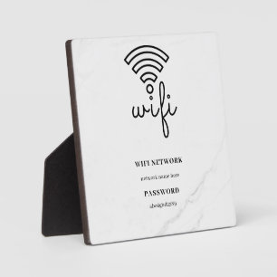 Wifi-netwerk en wachtwoord witte plaat