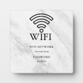 Wifi-netwerk en wachtwoord witte plaat (Voorkant)
