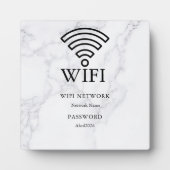 Wifi-netwerk en wachtwoord witte plaat (Voorkant)