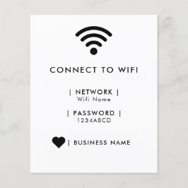 Wifi-netwerk en wachtwoord Zakelijk detailhandel Flyer