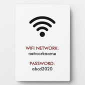 Wifi-netwerk en wachtwoord Zakelijk detailhandel Fotoplaat (voorkant)