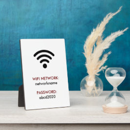 Wifi-netwerk en wachtwoord Zakelijk detailhandel Fotoplaat