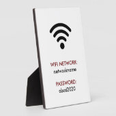 Wifi-netwerk en wachtwoord Zakelijk detailhandel Fotoplaat (Zijkant)