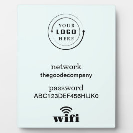 Wifi-netwerk en wachtwoord Zakelijk detailhandel Fotoplaat