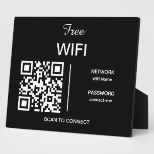 Wifi-netwerk en wachtwoord Zakelijk detailhandel Fotoplaat