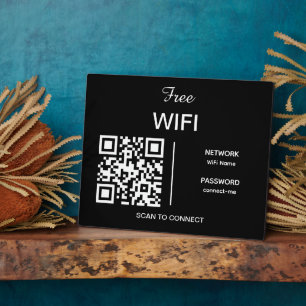 Wifi-netwerk en wachtwoord Zakelijk detailhandel Fotoplaat