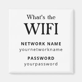Wifi-netwerk en wachtwoord Zakelijk detailhandel Magneet