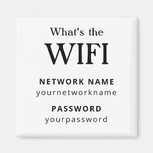 Wifi-netwerk en wachtwoord Zakelijk detailhandel Magneet