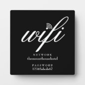 Wifi-netwerk en wachtwoordbord fotoplaat (Voorkant)
