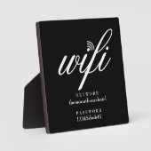 Wifi-netwerk en wachtwoordbord fotoplaat (Voorkant)