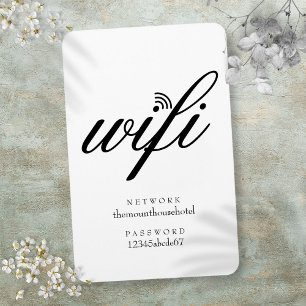 Wifi-netwerk en wachtwoordbord magneet