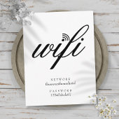 Wifi-netwerk- en wachtwoordcode briefkaart