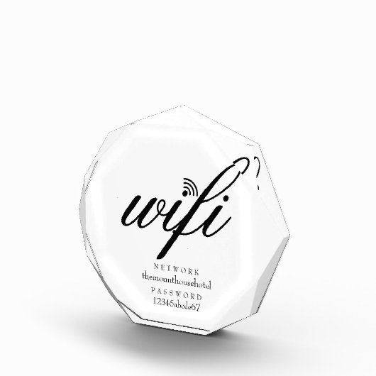 Wifi-netwerk- en wachtwoordcode fotoblokken (Rechts)