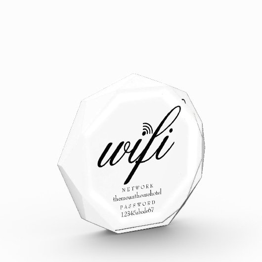 Wifi-netwerk- en wachtwoordcode fotoblokken (Links)