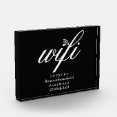 Wifi-netwerk- en wachtwoordcode fotoblokken (Links)