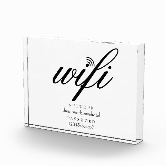 Wifi-netwerk- en wachtwoordcode fotoblokken (Rechts)