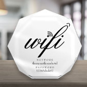 Wifi-netwerk- en wachtwoordcode fotoblokken