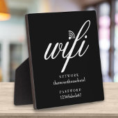 Wifi-netwerk- en wachtwoordcode fotoplaat