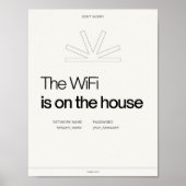Wifi netwerk hostel Airbnb bed & breakfast info Poster (Voorkant)
