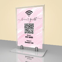 Wifi Netwerk | QR Code | Be Our Guest Tafelkaart
