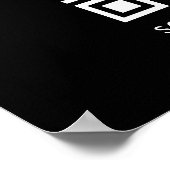 WiFi-netwerk | QR Code Internet Password Black Poster (Hoek)