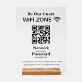 Wifi Netwerk | QR Code Internet Scan om te Verbind Acryl Bord (Voorkant)