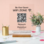 Wifi Netwerk | QR Code Internet Scan om te Verbind Acryl Bord (Huwelijk)
