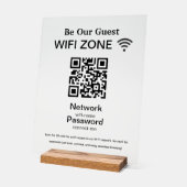 Wifi Netwerk | QR Code Internet Scan om te Verbind Acryl Bord (Hoek)