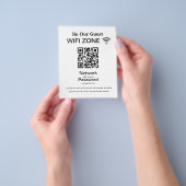 Wifi Netwerk | QR Code Internet Scan om te Verbind Flyer (Hand)