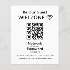 Wifi Netwerk | QR Code Internet Scan om te Verbind Flyer