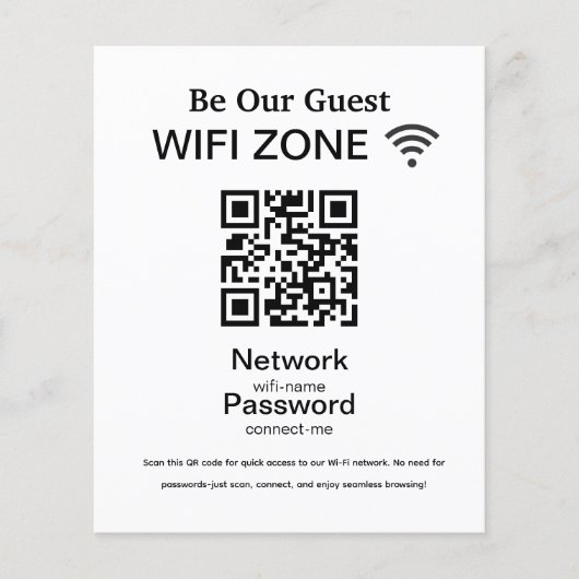 Wifi Netwerk | QR Code Internet Scan om te Verbind Flyer (Voorkant)