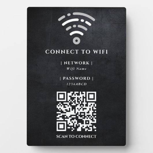 WiFi-netwerk | QR-code internetscan om verbinding  Fotoplaat (voorkant)