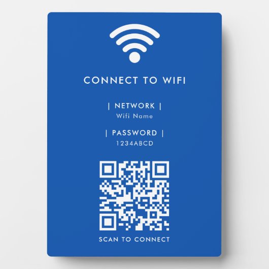 WiFi-netwerk | QR-code internetscan om verbinding  Fotoplaat (voorkant)