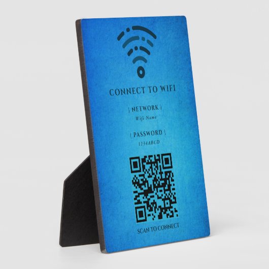 WiFi-netwerk | QR-code internetscan om verbinding  Fotoplaat (Zijkant)