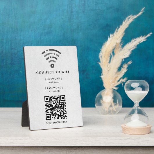 WiFi-netwerk | QR-code internetscan om verbinding  Fotoplaat (Zijkant)
