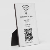 WiFi-netwerk | QR-code internetscan om verbinding  Fotoplaat (Zijkant)