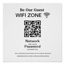 WiFi-netwerk | QR-code internetscan om verbinding  Perfect Poster