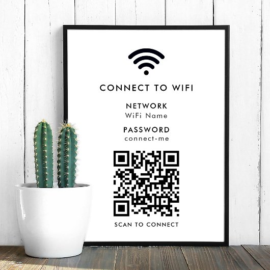 WiFi-netwerk | QR-code internetscan om verbinding Poster