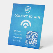 WiFi-netwerk | QR-code internetscan om verbinding  Reclamebord Met Voetstuk (Voorkant)