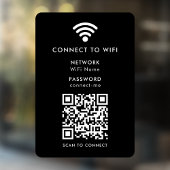 Wifi-netwerk | QR-code internetwachtwoord Zwart Raamsticker