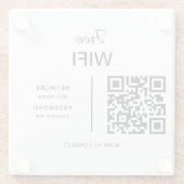 WiFi-netwerk QR Code Scan om moderne hotel te verb Glazen Onderzetter (Achterkant)